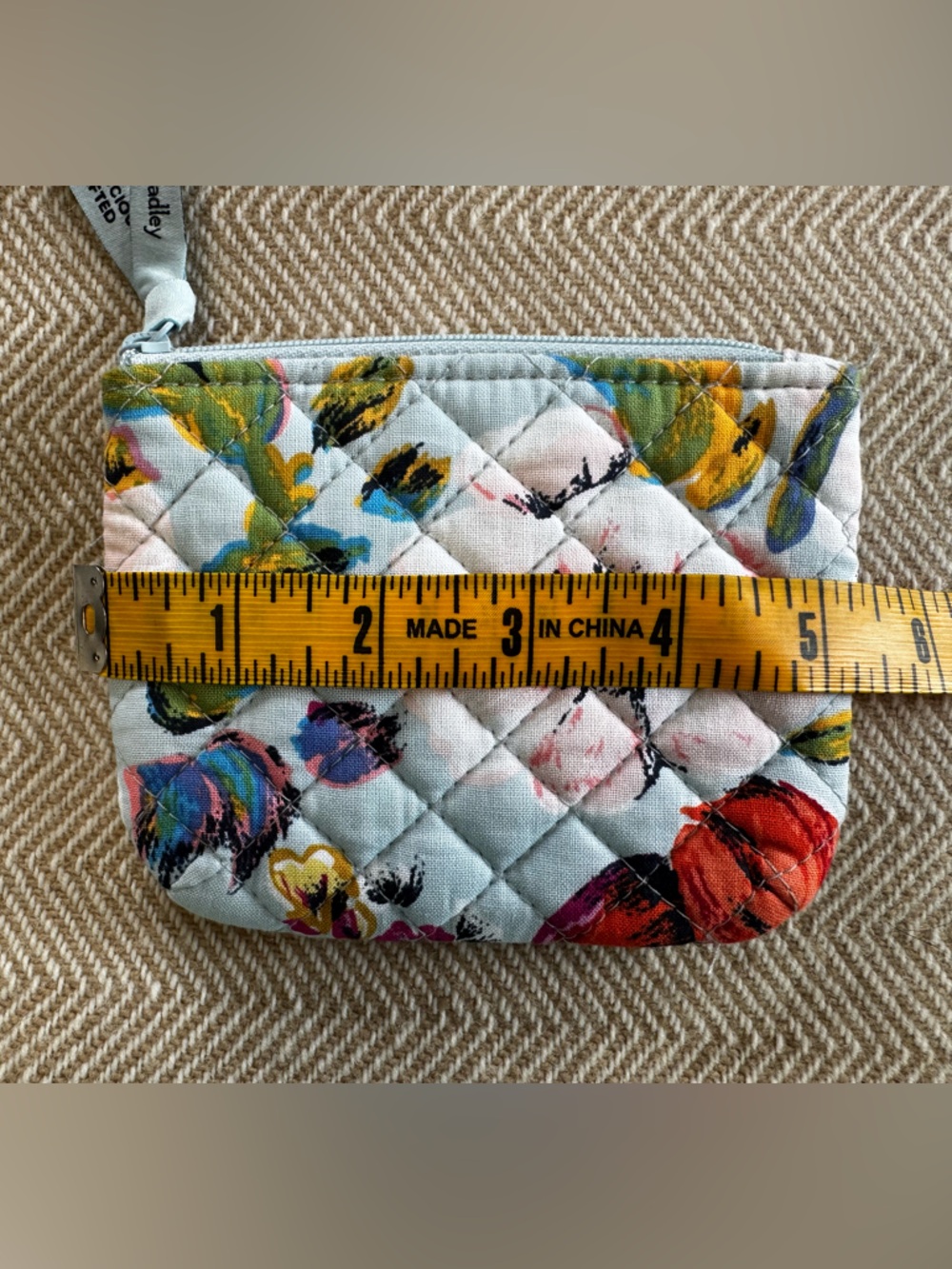 Vera Bradley Sea Air Floral (Retired Print) Coin Purse Wallet Blue Red EUC - Picture 6 of 7